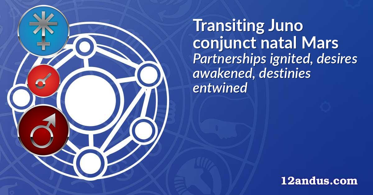 Transiting Juno conjunct natal Mars