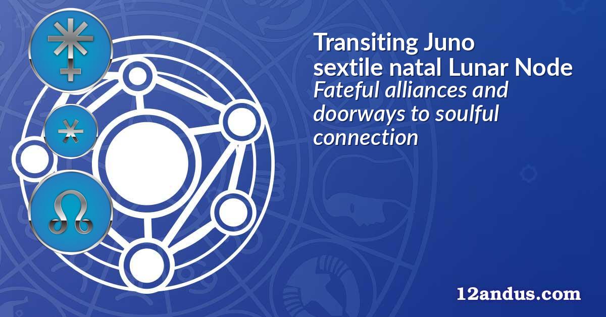 Transiting Juno sextile natal Lunar Node
