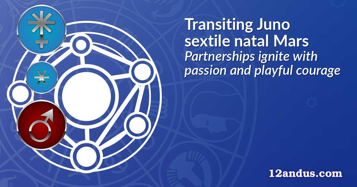 Transiting Juno sextile natal Mars