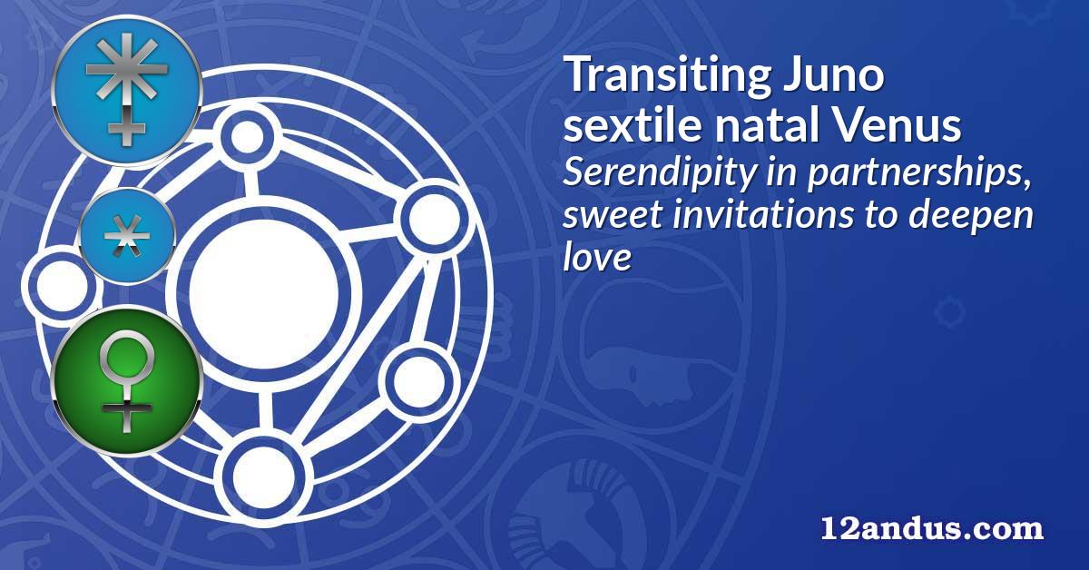 Transiting Juno sextile natal Venus