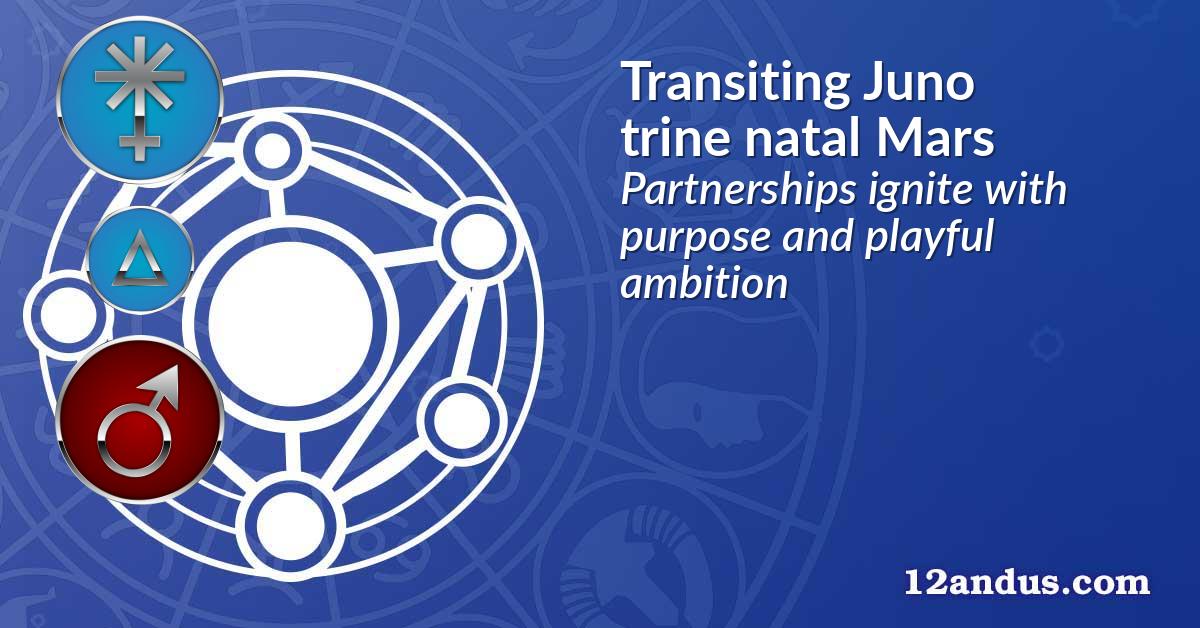 Transiting Juno trine natal Mars