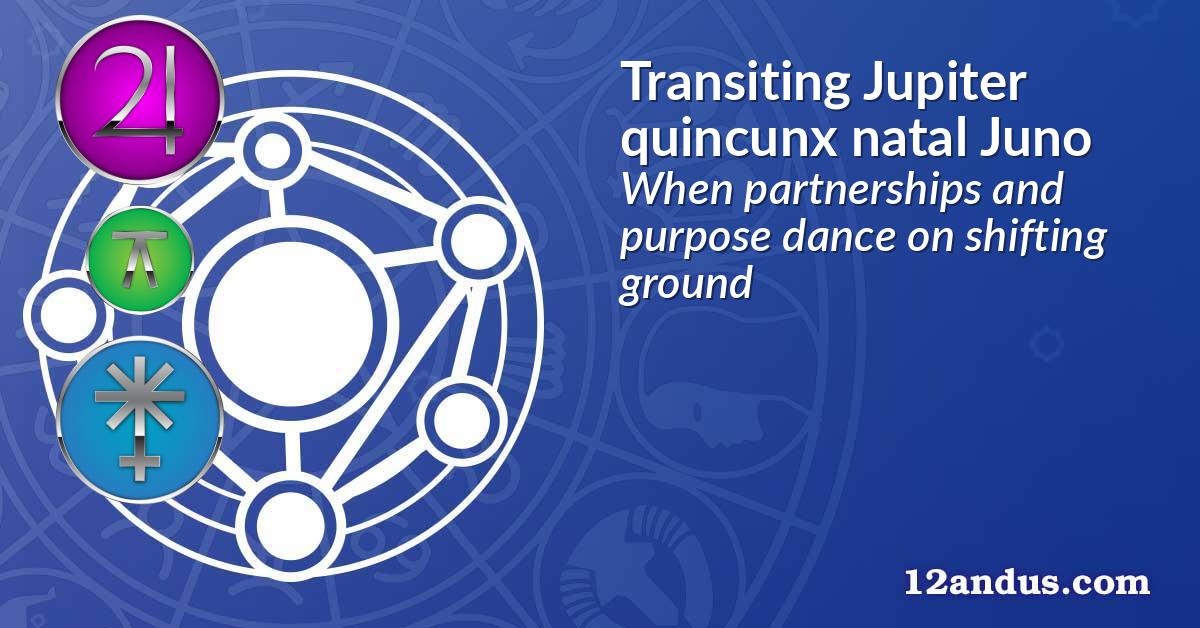 Transiting Jupiter quincunx natal Juno
