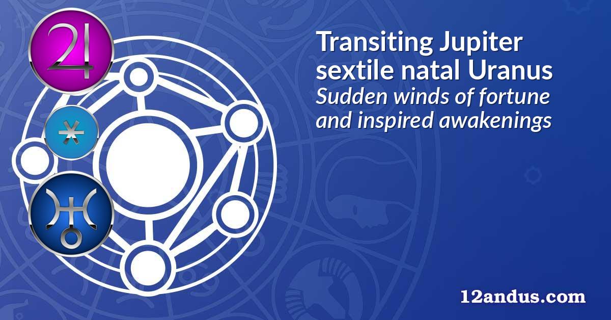 Transiting Jupiter sextile natal Uranus