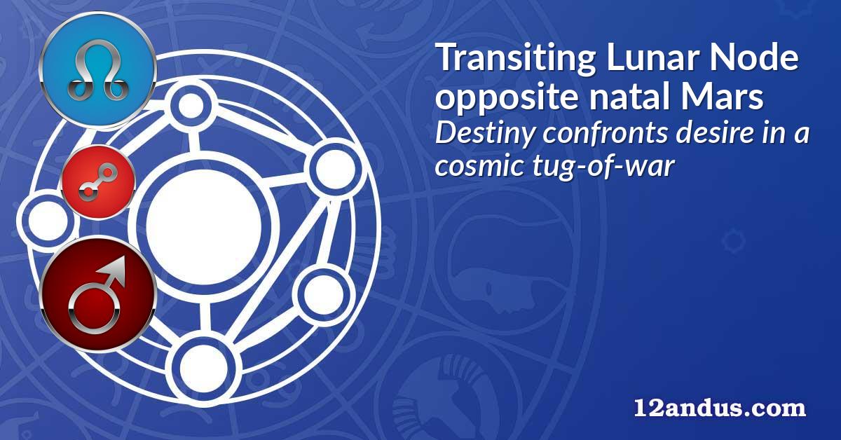 Transiting Lunar Node opposite natal Mars