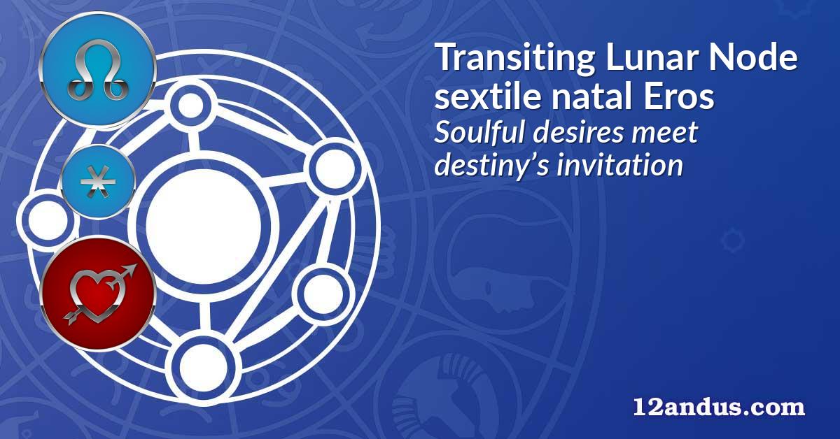 Transiting Lunar Node sextile natal Eros