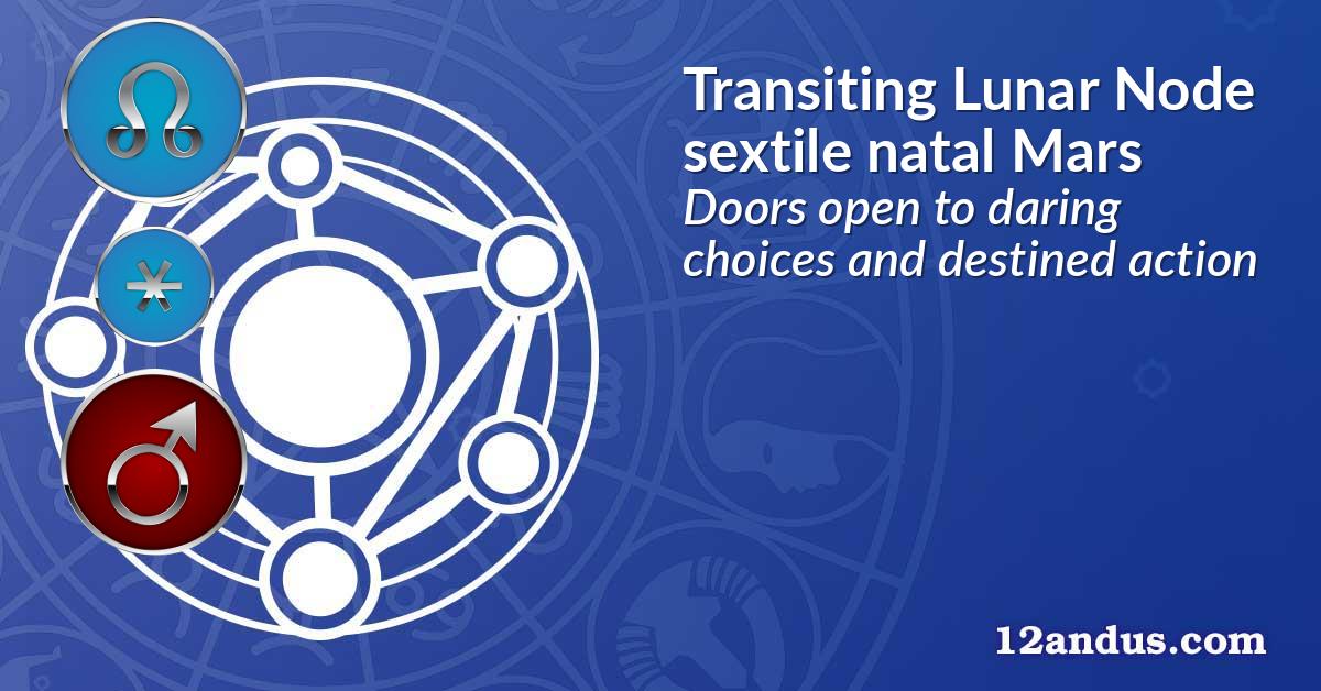 Transiting Lunar Node sextile natal Mars