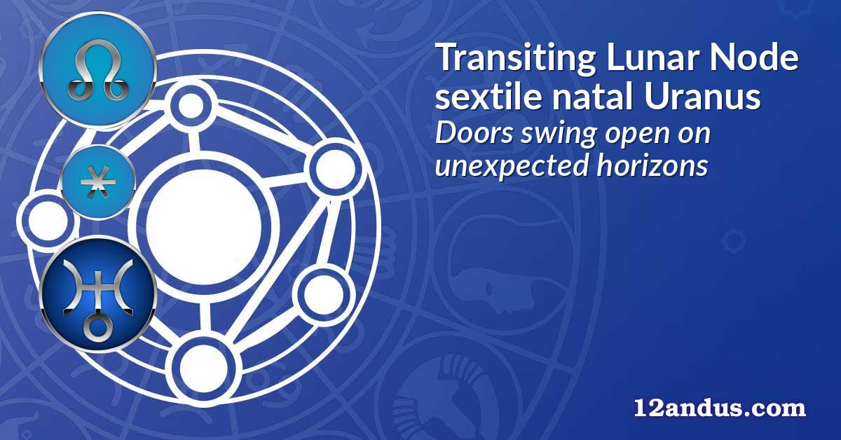 Transiting Lunar Node sextile natal Uranus