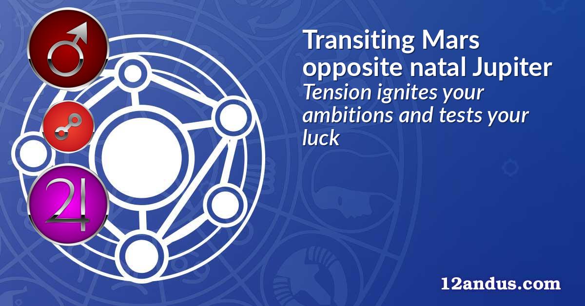 Transiting Mars opposite natal Jupiter