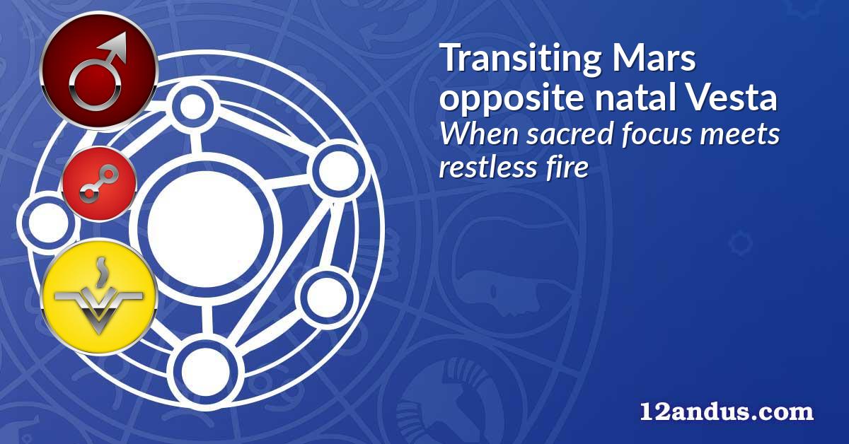 Transiting Mars opposite natal Vesta