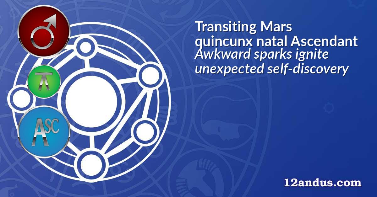 Transiting Mars quincunx natal Ascendant
