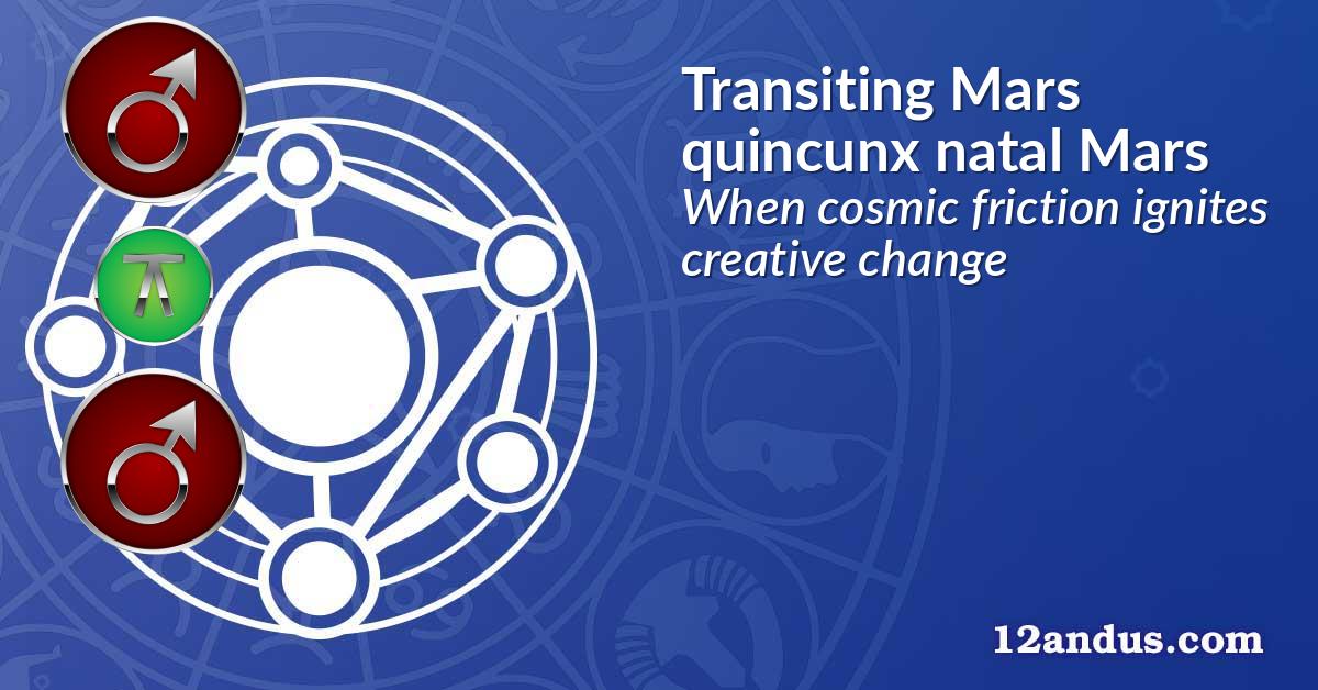 Transiting Mars quincunx natal Mars