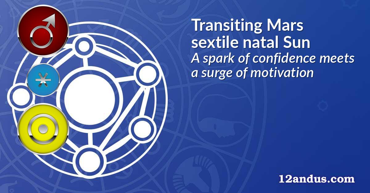 Transiting Mars sextile natal Sun