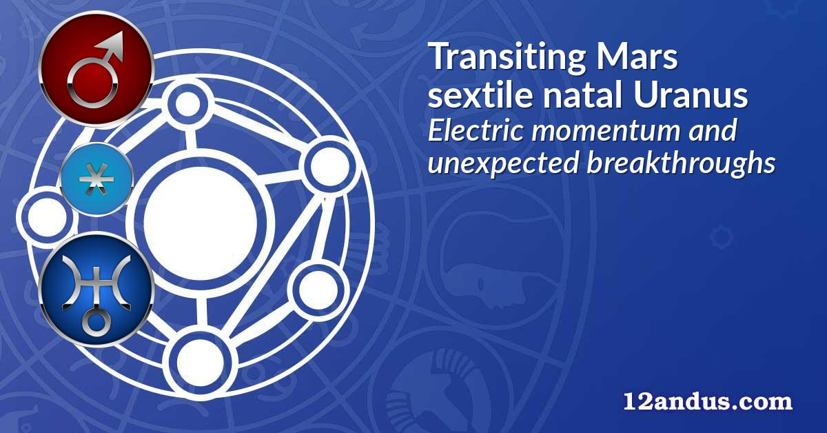 Transiting Mars sextile natal Uranus