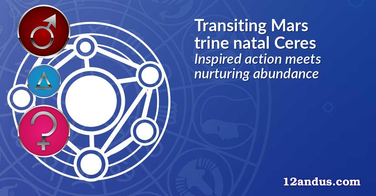 Transiting Mars trine natal Ceres
