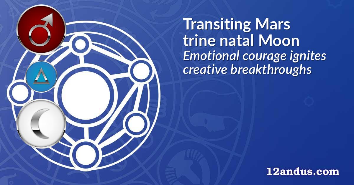 Transiting Mars trine natal Moon