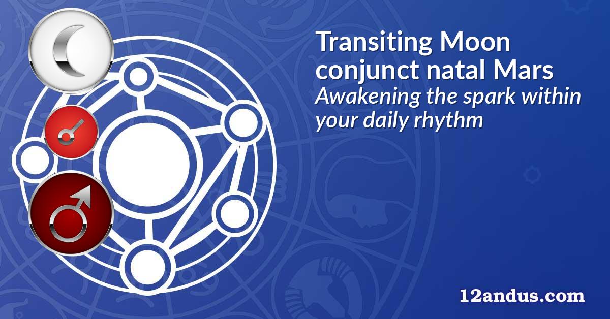 Transiting Moon conjunct natal Mars