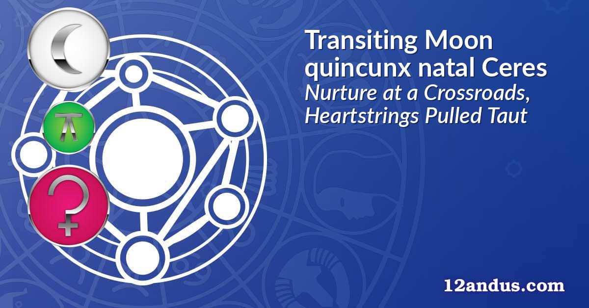 Transiting Moon quincunx natal Ceres