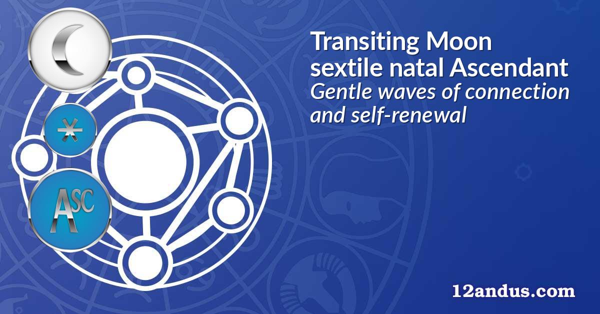 Transiting Moon sextile natal Ascendant