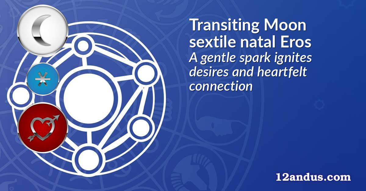 Transiting Moon sextile natal Eros