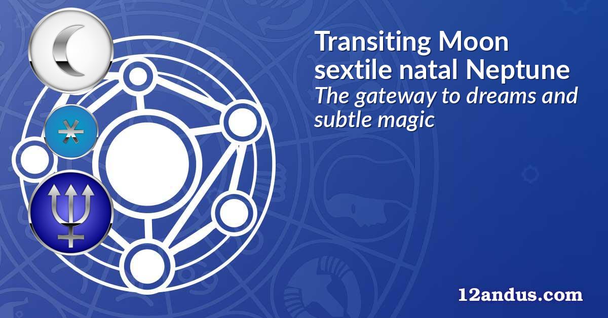Transiting Moon sextile natal Neptune