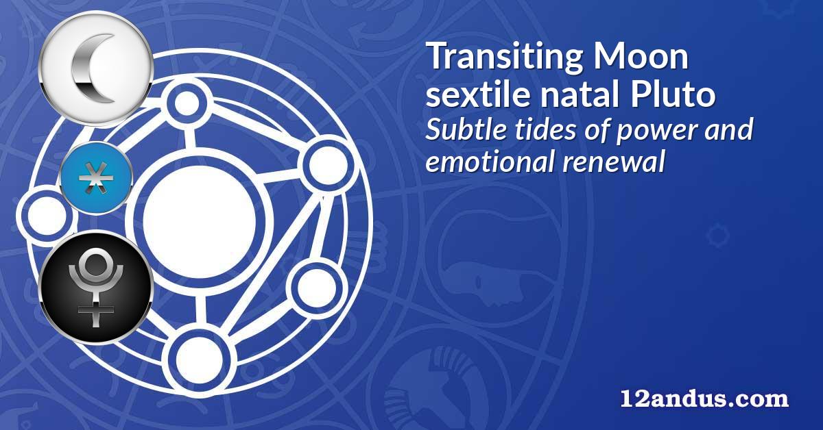 Transiting Moon sextile natal Pluto