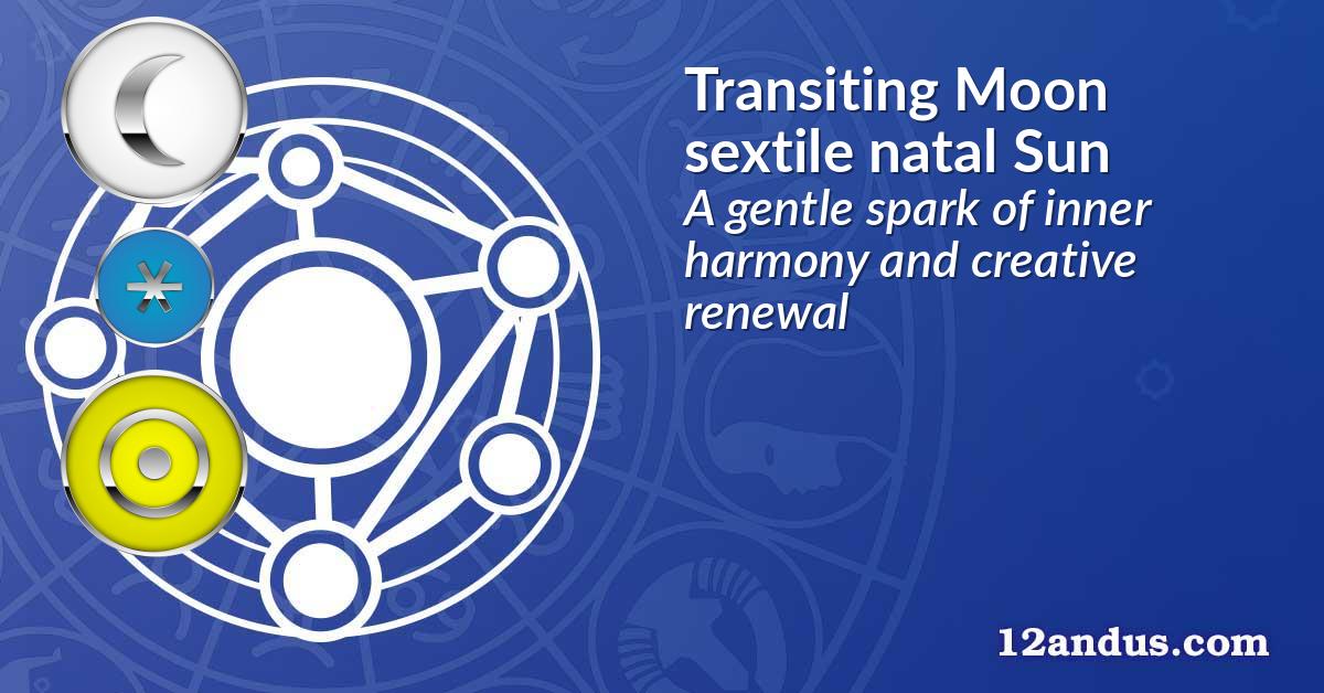 Transiting Moon sextile natal Sun