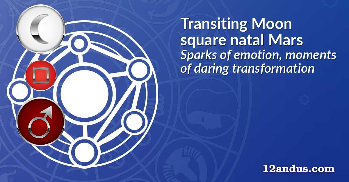 Transiting Moon square natal Mars