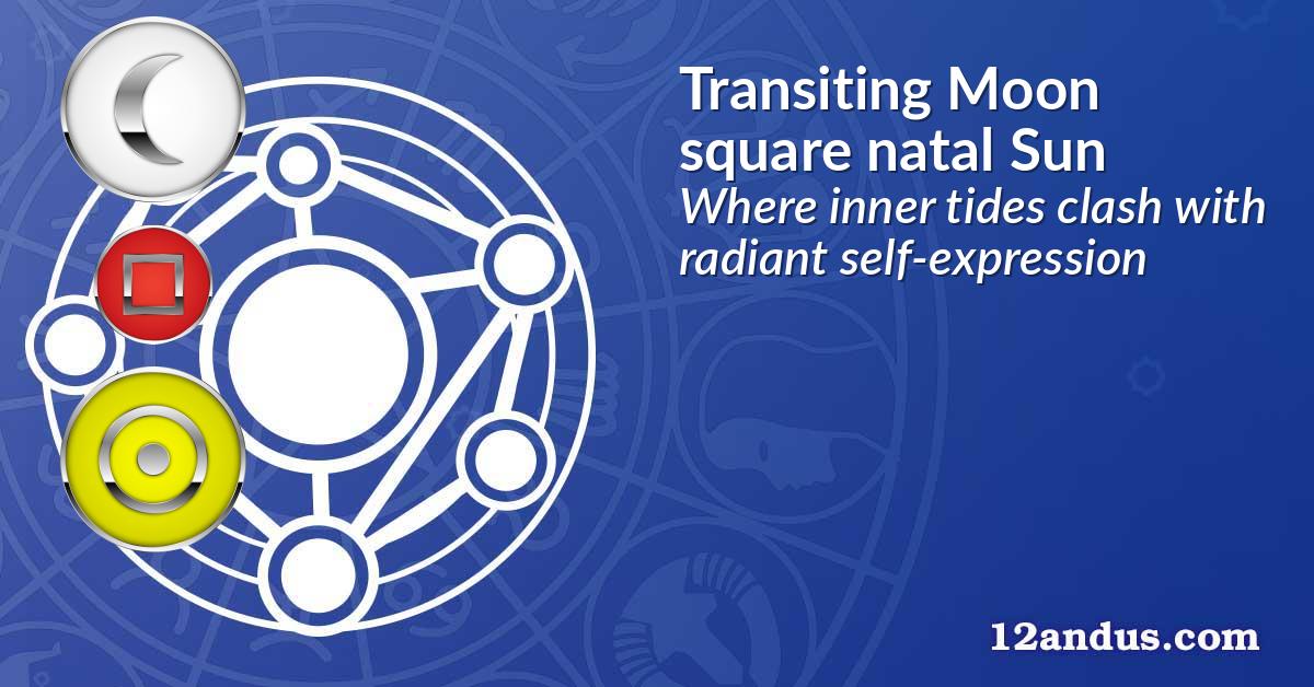 Transiting Moon square natal Sun