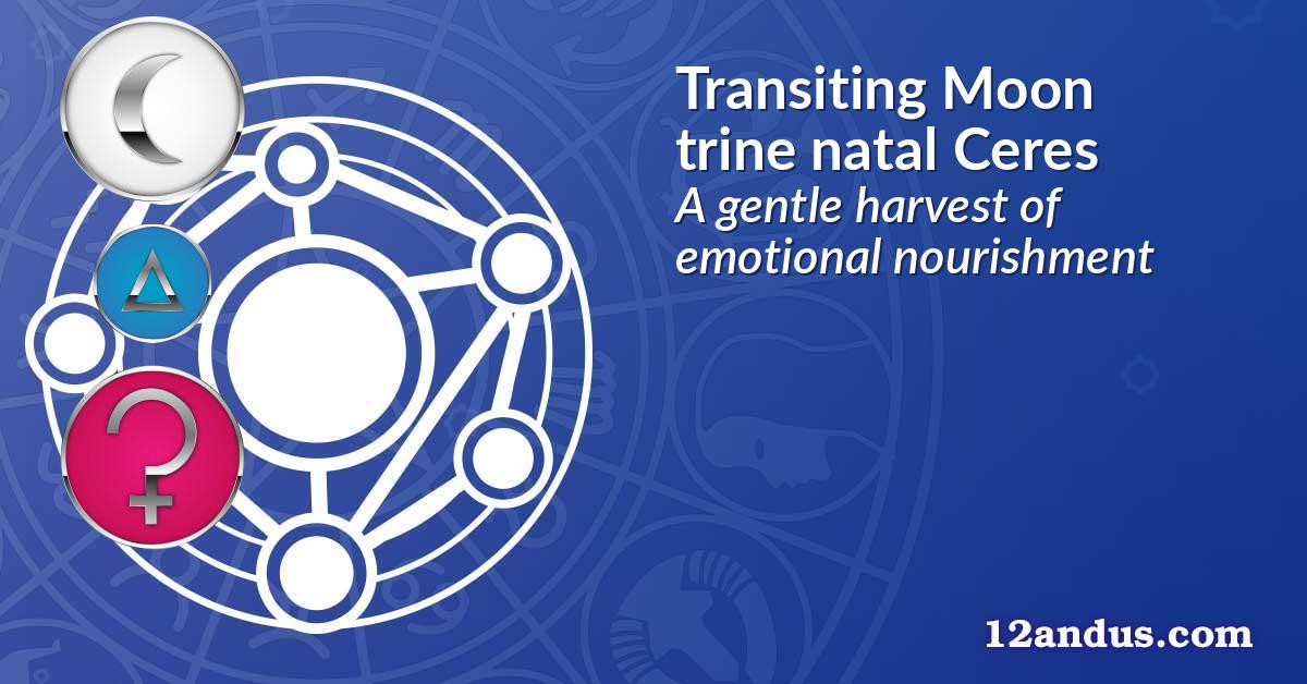 Transiting Moon trine natal Ceres