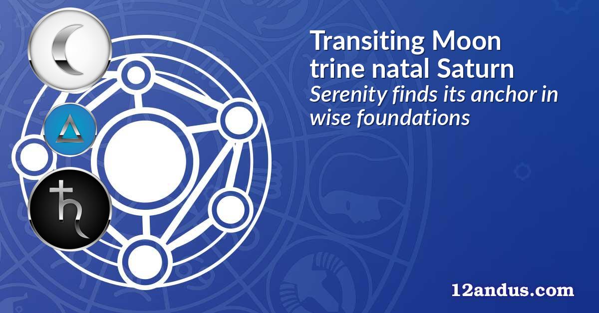 Transiting Moon trine natal Saturn