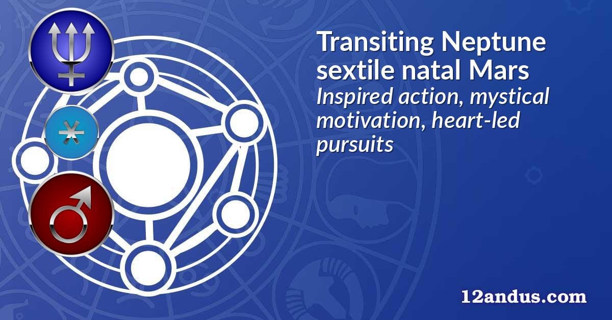 Transiting Neptune sextile natal Mars