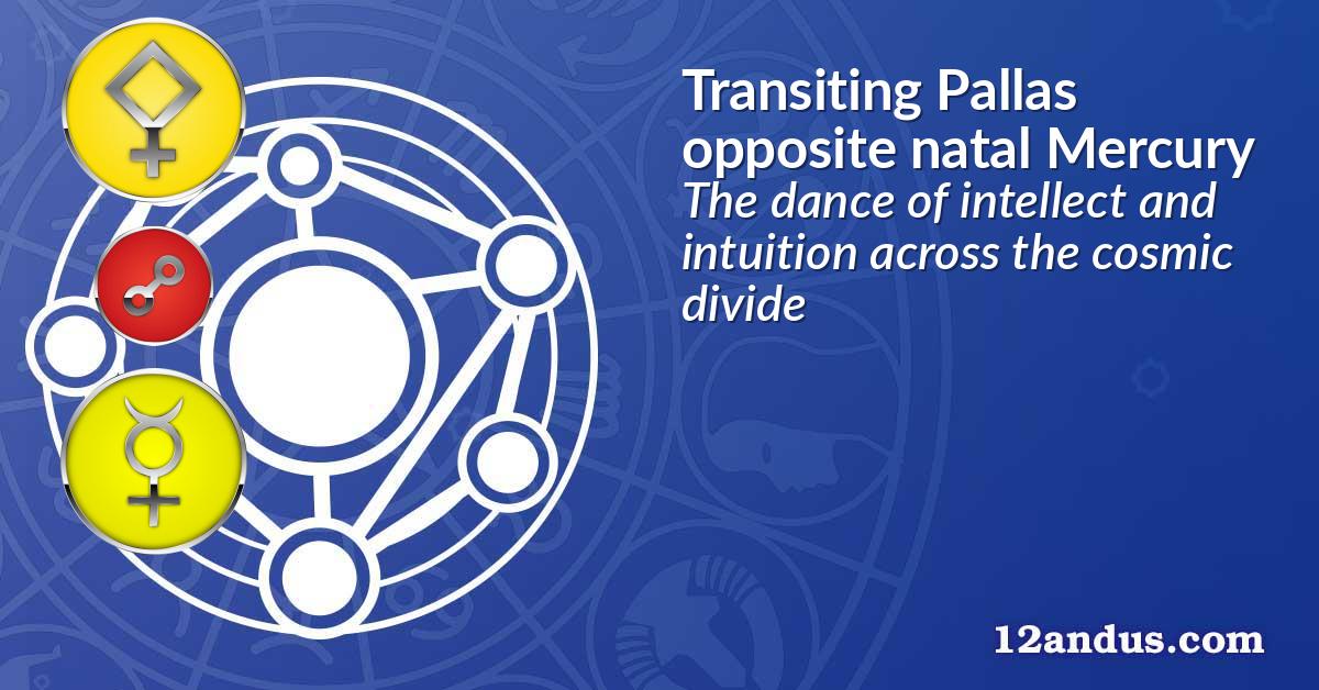 Transiting Pallas opposite natal Mercury