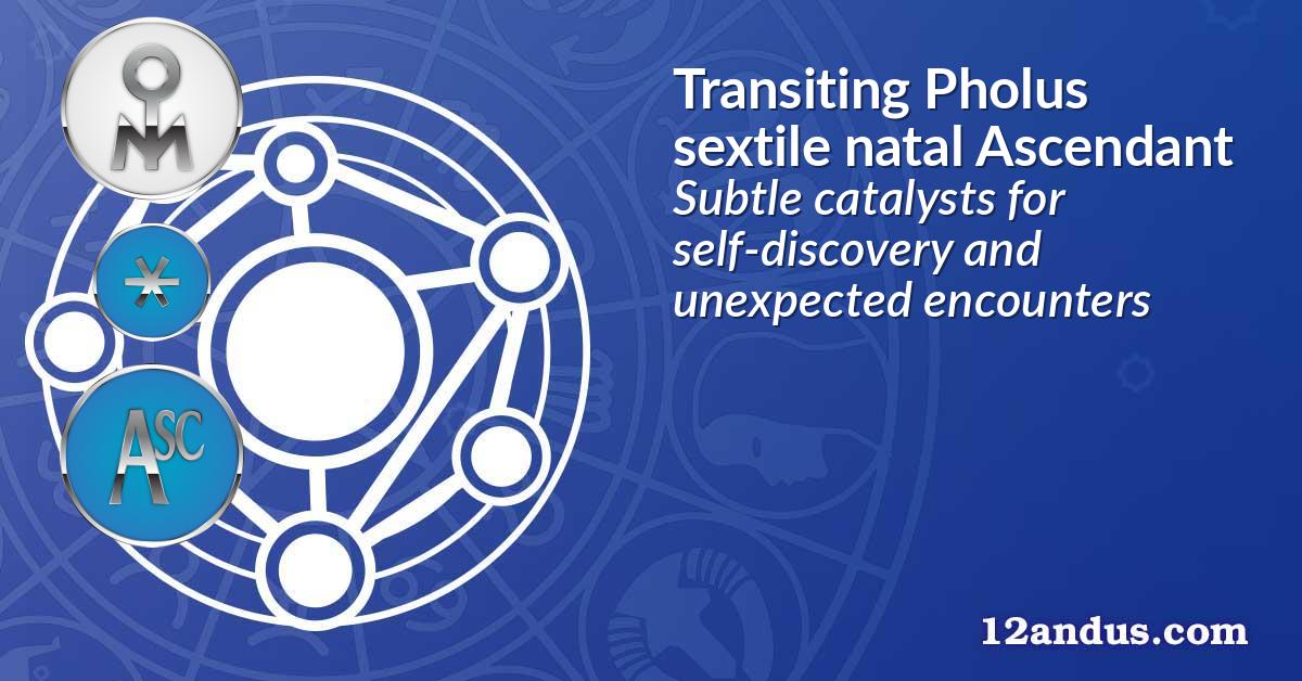 Transiting Pholus sextile natal Ascendant