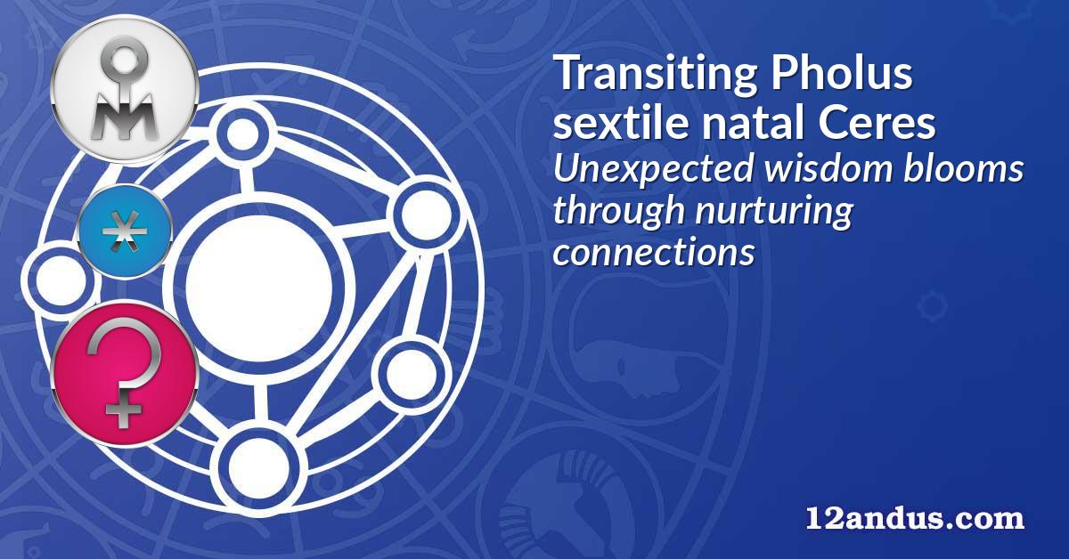 Transiting Pholus sextile natal Ceres