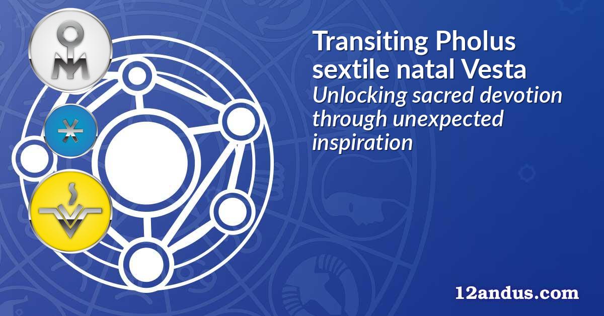 Transiting Pholus sextile natal Vesta
