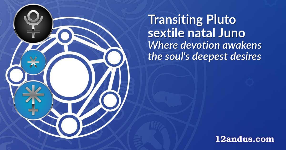 Transiting Pluto sextile natal Juno