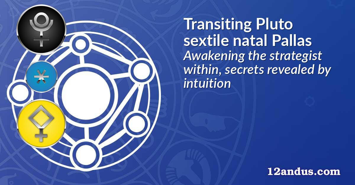 Transiting Pluto sextile natal Pallas