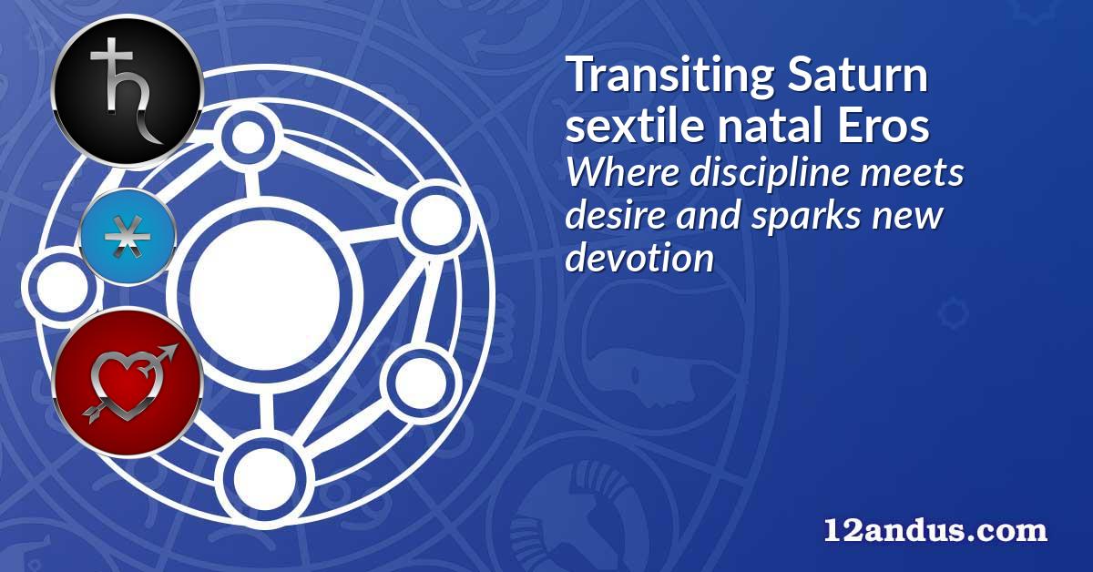 Transiting Saturn sextile natal Eros