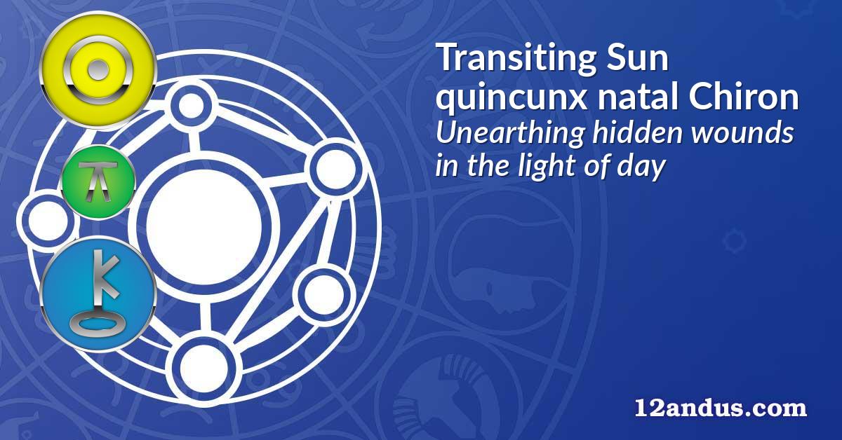Transiting Sun quincunx natal Chiron