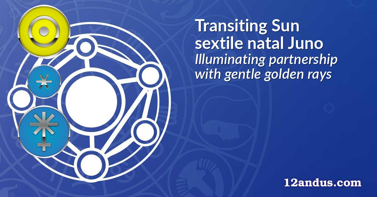 Transiting Sun sextile natal Juno