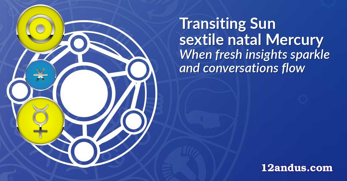 Transiting Sun sextile natal Mercury