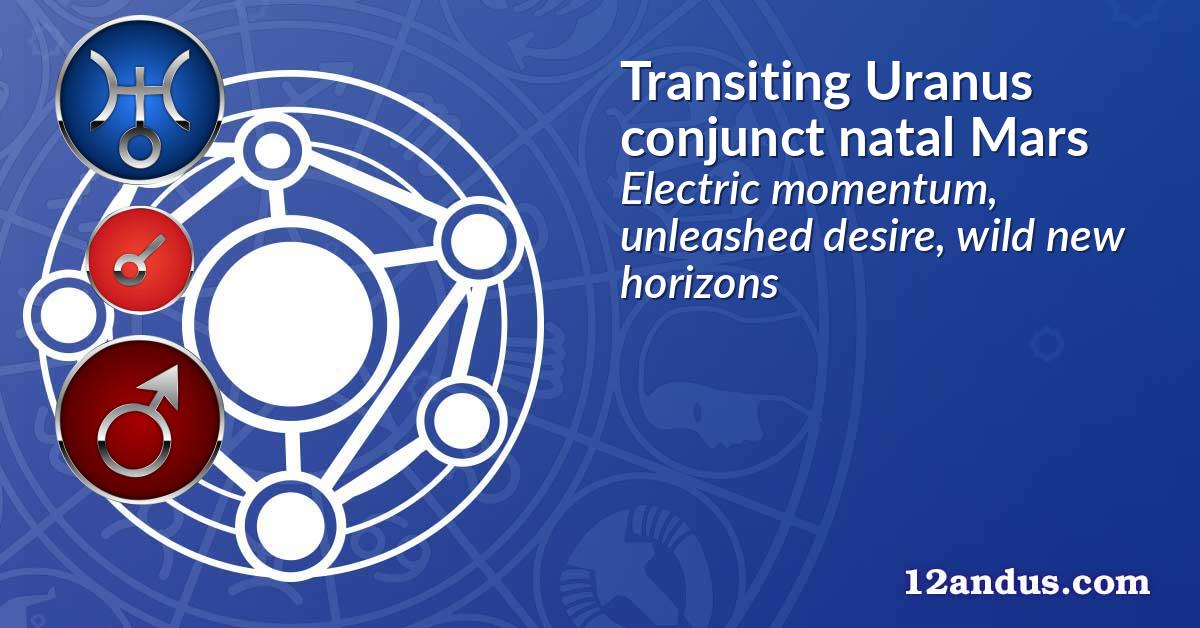 Transiting Uranus conjunct natal Mars