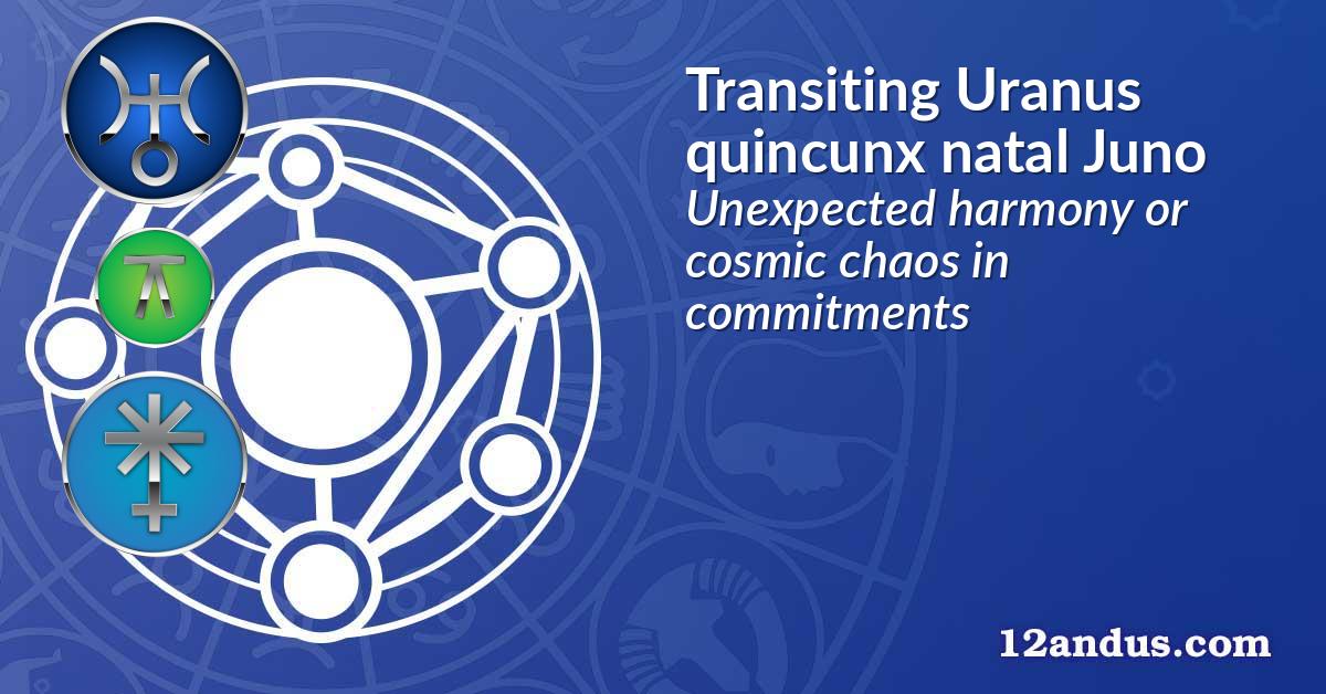Transiting Uranus quincunx natal Juno