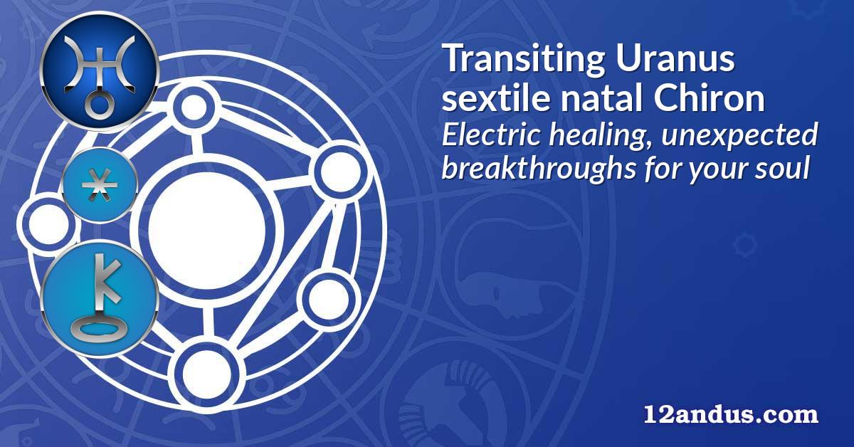 Transiting Uranus sextile natal Chiron