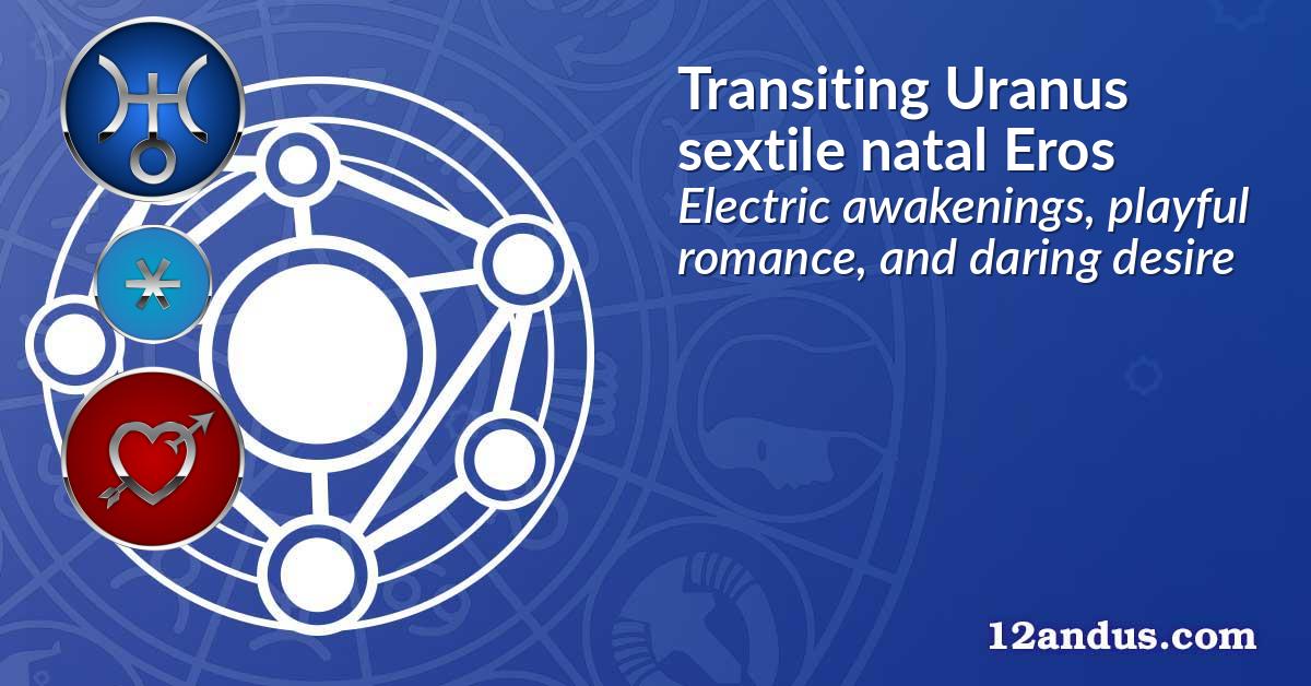 Transiting Uranus sextile natal Eros