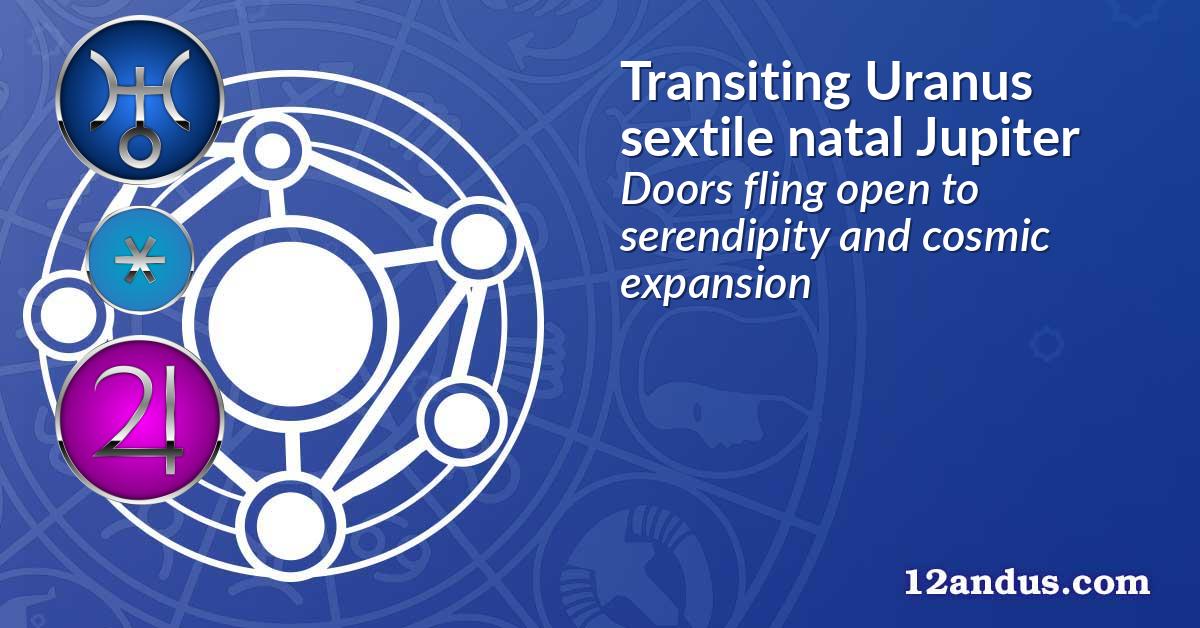 Transiting Uranus sextile natal Jupiter