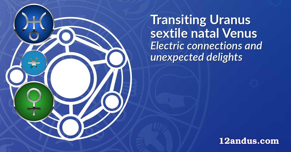 Transiting Uranus sextile natal Venus
