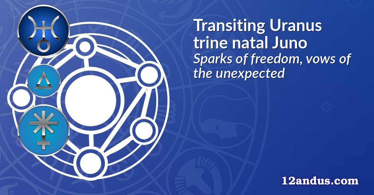 Transiting Uranus trine natal Juno