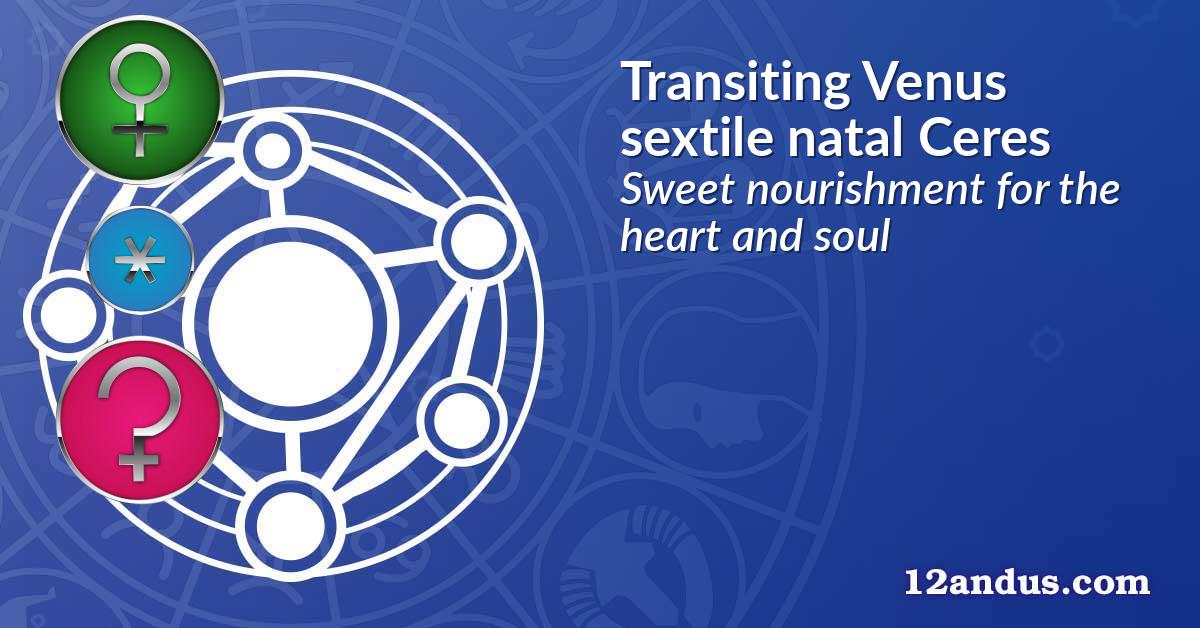 Transiting Venus sextile natal Ceres