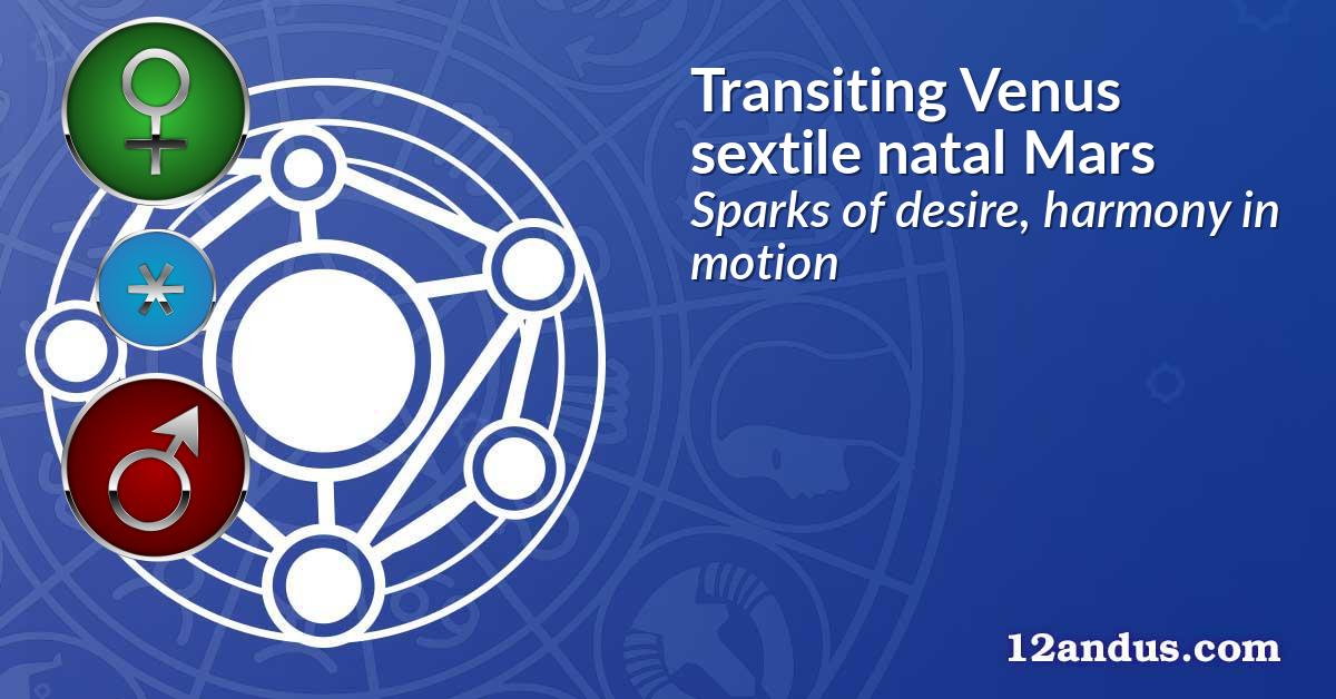 Transiting Venus sextile natal Mars